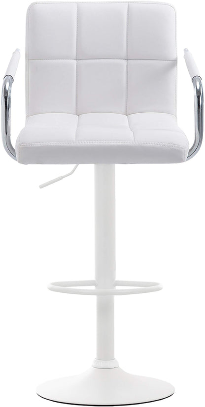 CLP Barhocker Lucy V2 Kunstleder weiss – Höhenverstellbar