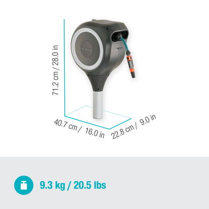 GARDENA RollUp M Garten-Schlauchbox – 20 m weiss (18616-60)