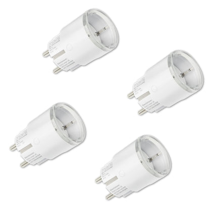 Shelly Plug S Gen3 WLAN-Steckdose mit Leistungsmessung, 4er-Set – kompakte Bauform in Weiss mit LED-Anzeige
