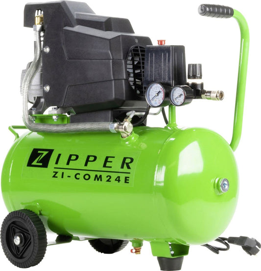 ZI-COM 24E Druckluftkompressor - 24 Liter Tank - Elektro-Kompressor. Blauer 24L Zylindertank. Erzeugt Druckluft für Werkzeuge.
