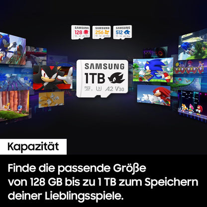 Samsung Sonic the Hedgehog microSD Karte 512GB + SD-Adapter