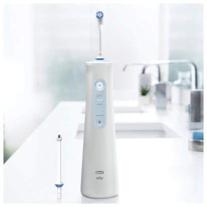 Oral-B AquaCare 4 Munddusche - Kabellos, Weiss/Blau