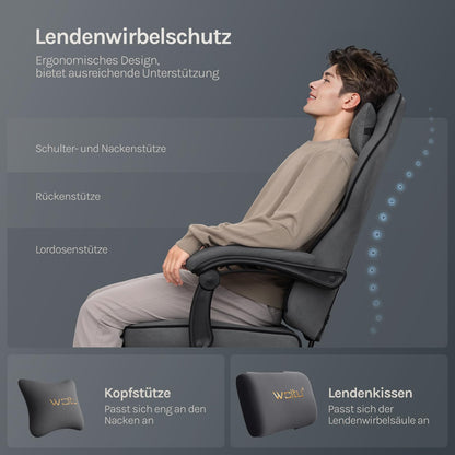 WOLTU Gaming Stuhl GS10 Ergonomisch - Tech-Stoff Grau