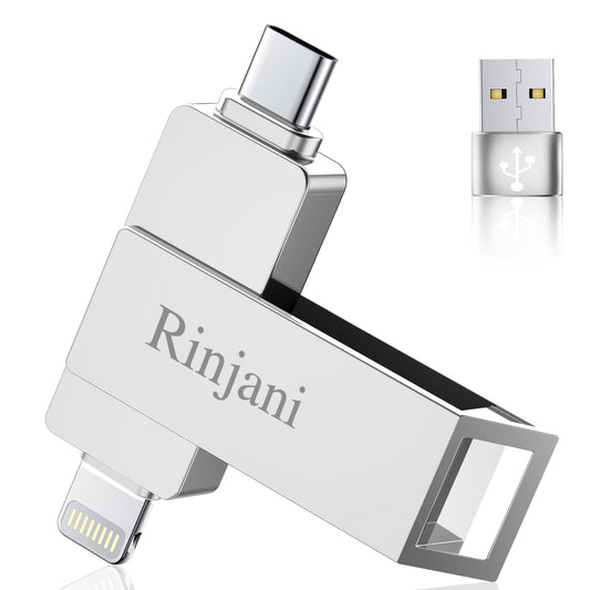 Rinjani 3 in 1 MFi Speicherstick 512GB für iPhone & USB-C