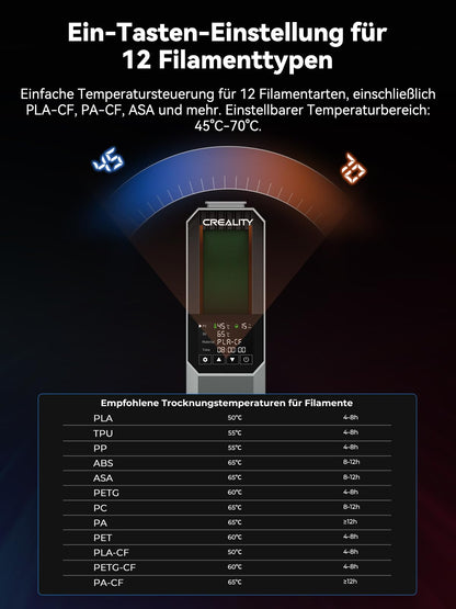 Creality Space PI Filament Trockner – offiziell für 3D Drucker (1kg)