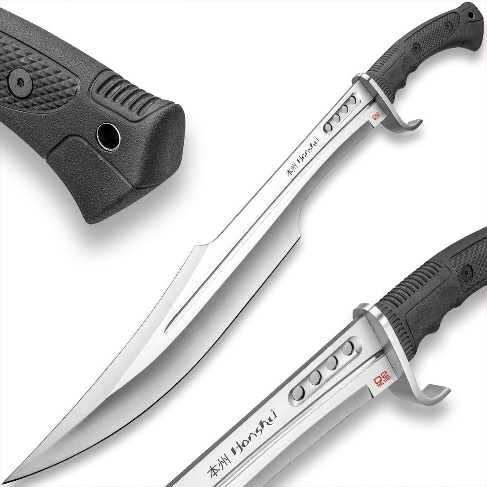 UNITED CUTLERY Honshu Spartan Schwert Spezial Ed. D2 Stahl UC3345D2. Schwarzer Griff, Metallklinge. Hieb- und Stichwaffe.