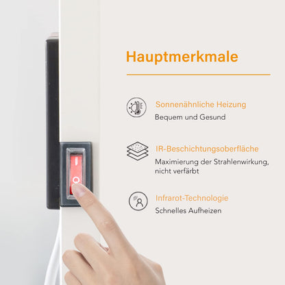 Byecold Infrarotheizung Standgerät mit Standfüssen – 300 Watt