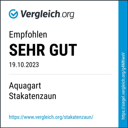 Aquagart Staketenzaun Gartenzaun – Haselnuss 15m x 100cm