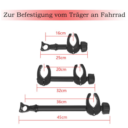 Universal Rahmenhalter Fahrradhalterung – 3er-Set, abschliessbar, 25/32/45cm