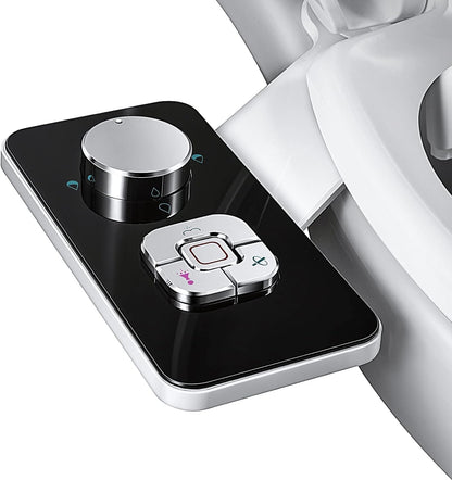 SAMODRA Bidet Aufsatz B006, nicht elektrisch, Doppeldüsen, Kaltwasser – ABS-Gehäuse mit Bedienfeld