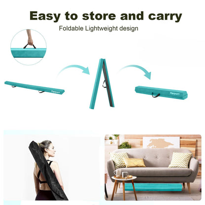 FBSPORT Schwebebalken Gymnastik Balance - 240cm Faltbar