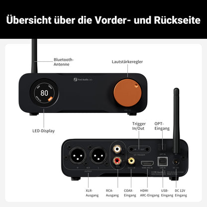 Fosi Audio ZD3 DAC Preamp für Heim-Stereo – vollsymmetrisch