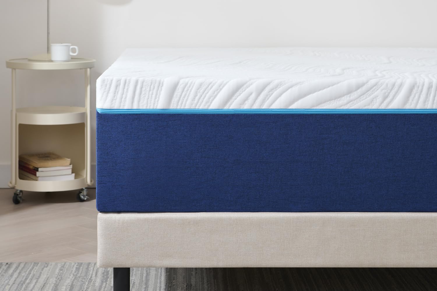 Hiimgo 7-Zonen Kaltschaum Matratze - 180x200 H3/H4. Rechteckig, weiß. Bietet 7-Zonen-Körperanpassung für ergonomischen Schlafkomfort.