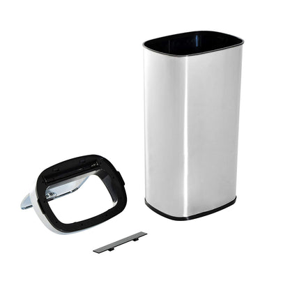 HOMCOM Sensor Mülleimer 68L Automatik – Edelstahl Silber