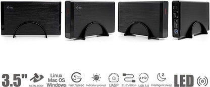 i-tec Externe Festplatte 2TB USB 3.0 – 3.5 Zoll mit Netzteil