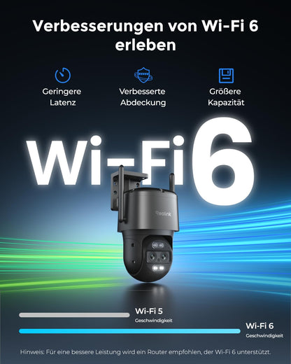 Reolink TrackMix WiFi 4K PTZ Überwachungskamera Aussen - Grau