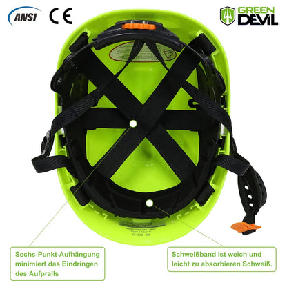 GREEN DEVIL Kettensägen-Schutzhelm 3-in-1 Helmset EN397 & EN 352-3