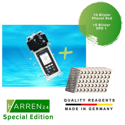 Poollab 2.0 Elektronischer Pool Tester pH/Chlor – inkl. DPD1/pH Tabletten