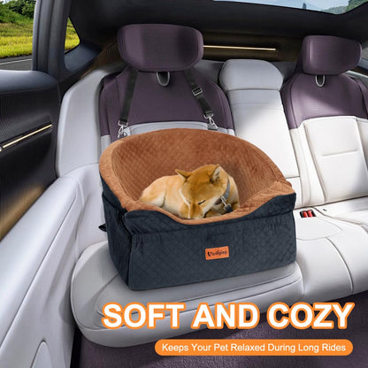 Vivifying Hundeautositz für kleine und mittelgrosse Hunde, braun
