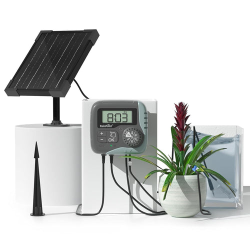 RAINPOINT Solar Bewässerungssystem 15P, automatische Tropfbewässerung mit Solarpanel