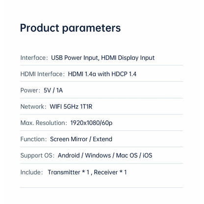 EDUP Wireless HDMI Extender – Kabelloses Streaming 1080P