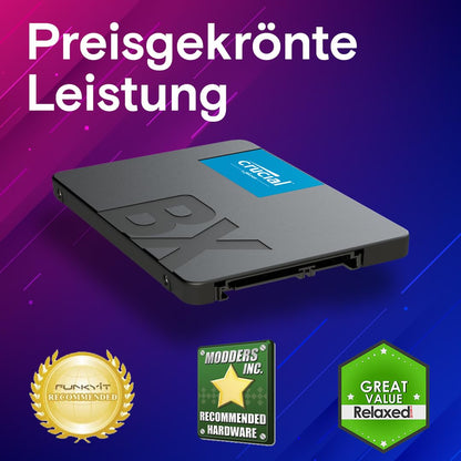 Crucial BX500 SATA SSD 2TB - Interne 2.5 Zoll für PC & Laptop