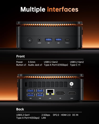 NiPoGi Hyper H1 Mini PC – Ryzen 7 6800H, 32GB RAM, 1TB SSD