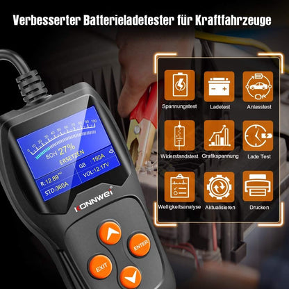 KONNWEI KW600 Professioneller 12V Batterietester - 100-2000 CCA, 220AH