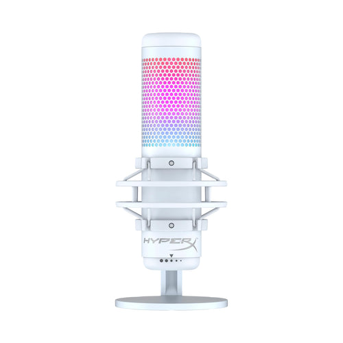 HyperX QuadCast S Mikrofon für Gaming & Streaming - Weiss. Kondensatormikrofon mit RGB-Beleuchtung. Für klare Sprachaufnahmen.
