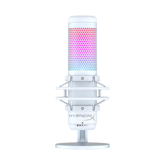 HyperX QuadCast S Mikrofon für Gaming & Streaming - Weiss. Kondensatormikrofon mit RGB-Beleuchtung. Für klare Sprachaufnahmen.