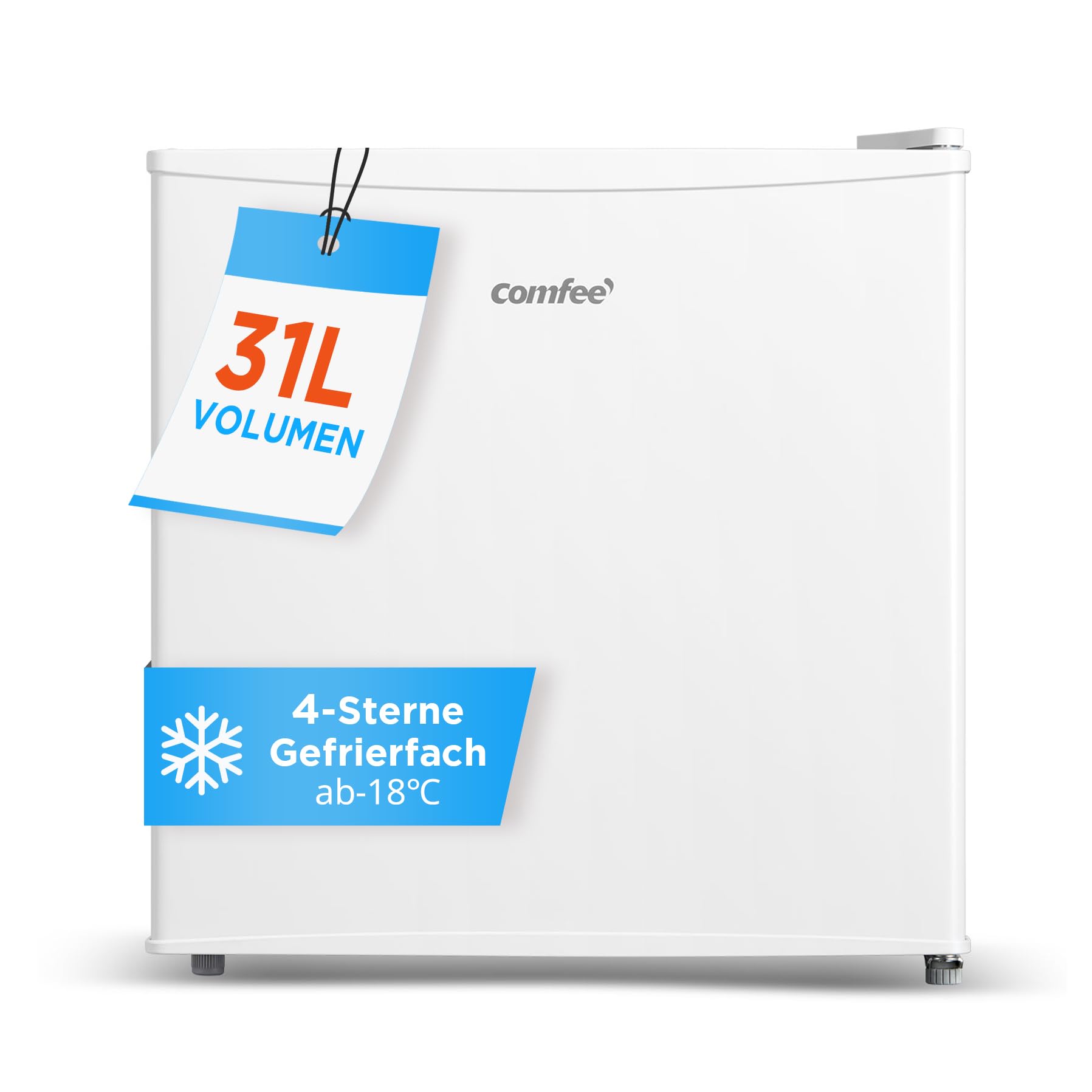 Comfee RCU40WH2(E) Mini-Gefrierschrank 31 L 4-Sterne weiss – kompaktes, freistehendes Standgerät