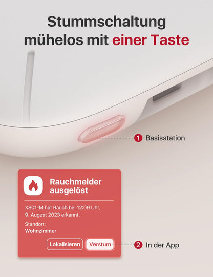 X-Sense Smart Rauchmelder XS01-M Set mit SBS50 Basisstation, 24 Stück