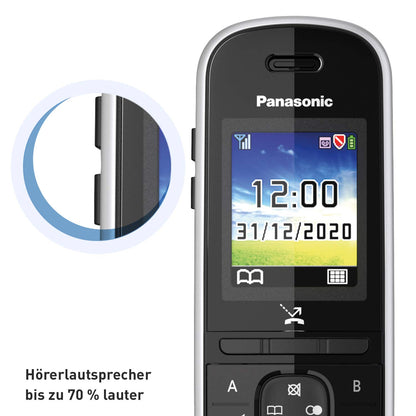 Panasonic KX-TGH722GS DECT Telefon Duo - Schwarz