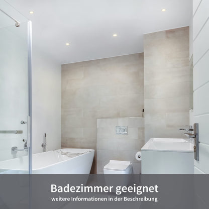 Scandinavian home 6er Set LED Einbaustrahler Warmweiss Weiss-Matt IP44