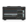 Behringer EUROPOWER PMP2000D Powermixer: Schwarzes 14-Kanal-Pult. Mischt und verstärkt Audiosignale (2000W) für Live-Sound.