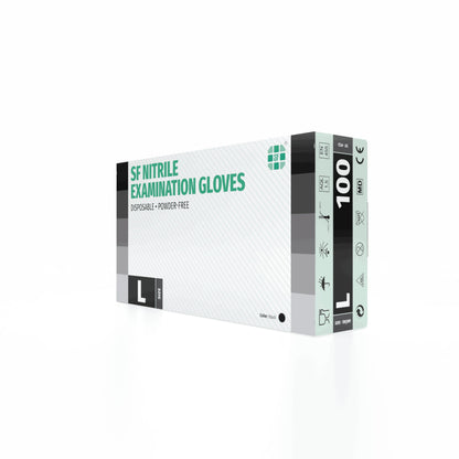 SF Nitrilhandschuhe Einweghandschuhe - L Schwarz 1000 Stk.