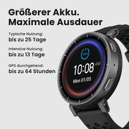 Amazfit Active Max 48mm Smartwatch AMOLED, GPS, NFC, Schwarz