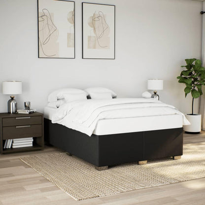 vidaXL Polster Doppelbett Bettgestell Stoff schwarz 140x190cm