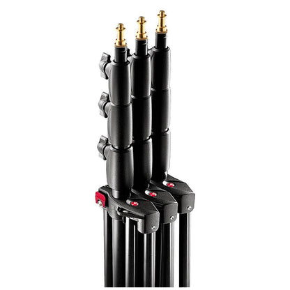 Manfrotto 1004BAC luftgepolsterter Lichtständer – Schwarz, 3er Set