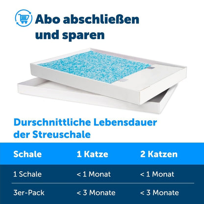PetSafe ScoopFree Ersatzschale mit Kristall-Katzenstreu, 3er-Pack