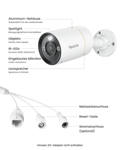 Reolink RLC-1212A 4K+ PoE Überwachungskamera aussen, 12MP