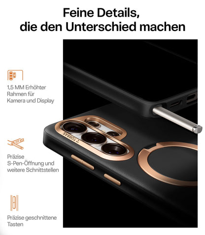 TORRAS Ostand Q3 VegSkin Hülle für Samsung Galaxy S26 Ultra, Schwarz