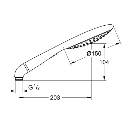 GROHE Rainshower Solo 150 Handbrause - Chrom 27272000