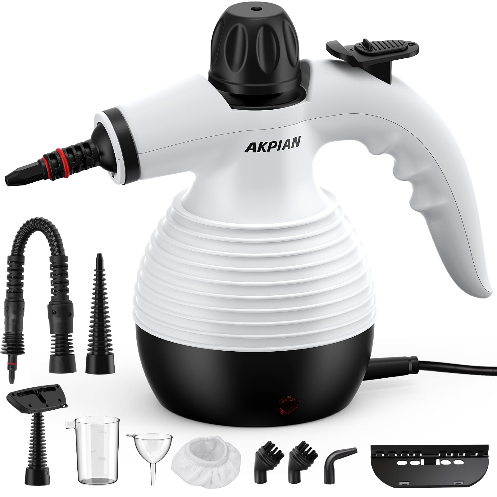 AKPIAN Handdampfreiniger EM-301, 1050 W mit 10-teiligem Zubehörset