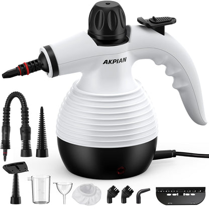 AKPIAN Handdampfreiniger EM-301, 1050 W mit 10-teiligem Zubehörset
