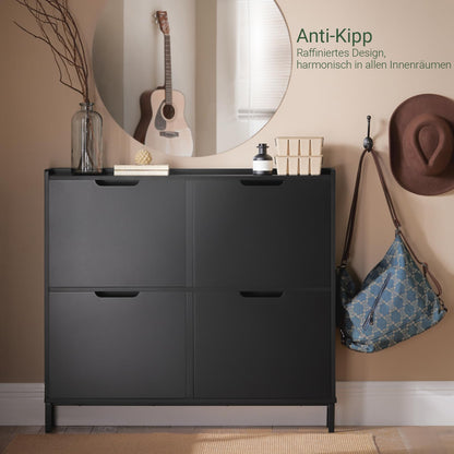 SoBuy FSR100 Schuhschrank schmal platzsparend - Schwarz