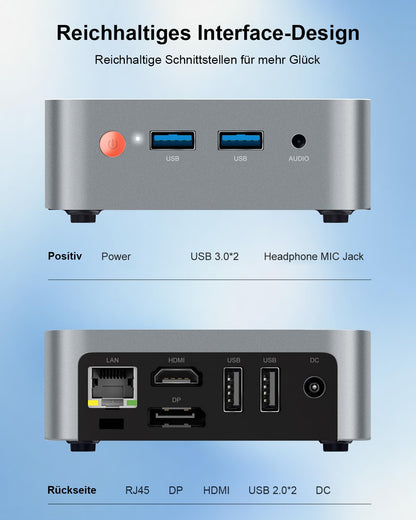 Ninkear Mini PC W-11 – Micro PC N150, 16GB RAM, 512GB SSD