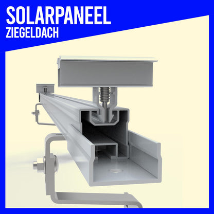 Photovoltaik-Modul-Set 2x – Ziegeldach-Aufständerung 25-40mm