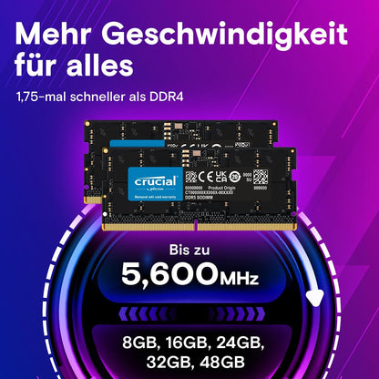 Crucial CT32G52C42S5 DDR5 RAM SODIMM - 32GB 5200MHz