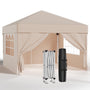 JUMMICO Faltpavillon 3x3 Meter Gartenpavillon – Beige